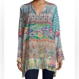 Johnny Was Breeland Georgette Tunic Top 1X
